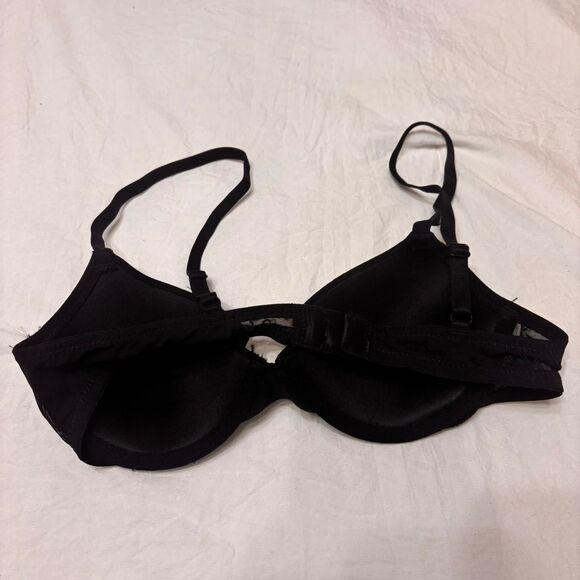 BOUTIQUE Push Up Everyday Medium Cupped Casual Intimate Women's Black Bra - Picture 2 of 2